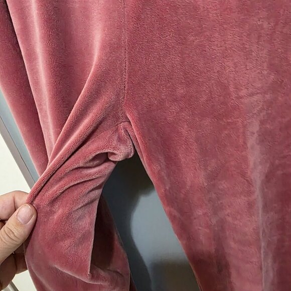 Better Together Pink Velour Wide Leg Pants Size Small - Picture 5 of 8